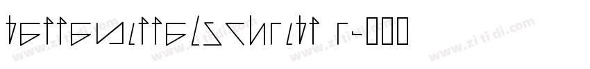 fettemittelschrift r字体转换